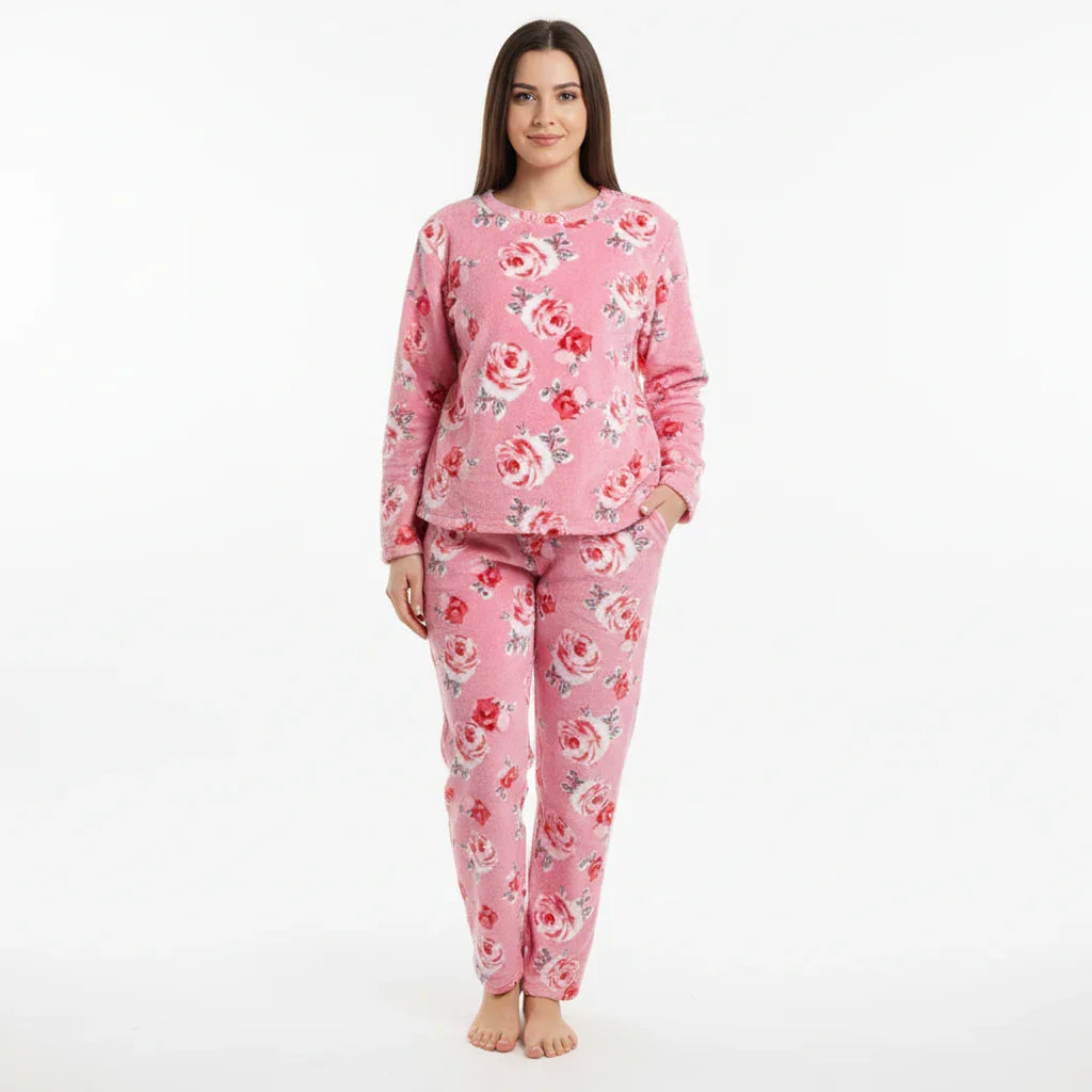 Women's Soft Plush Winter Pajama Set -HDS-16-1