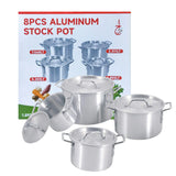 Aluminum Stock Pot 8 Pcs Set