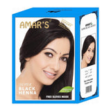 Amar's Herbal Henna Hair Color Super Black - 6 Pcs × 10g