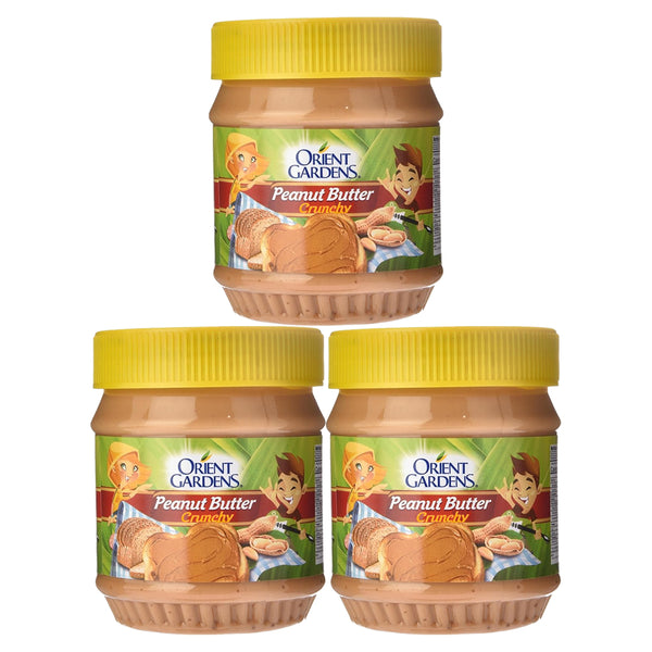 Orient Gardens Peanut Butter Crunchy - 340g × 3 Pcs