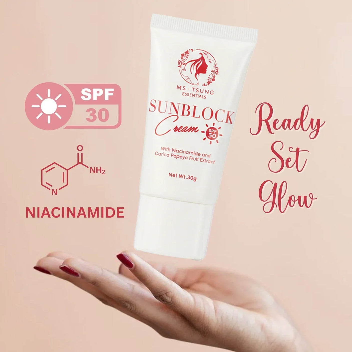 Ms. Tsung Luminous Sunblock SPF30 - 30g