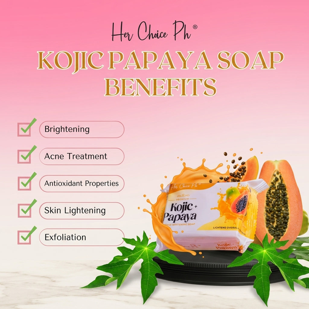 Her Choice PH Premium Kojic Papaya Brightening Soap - 120g