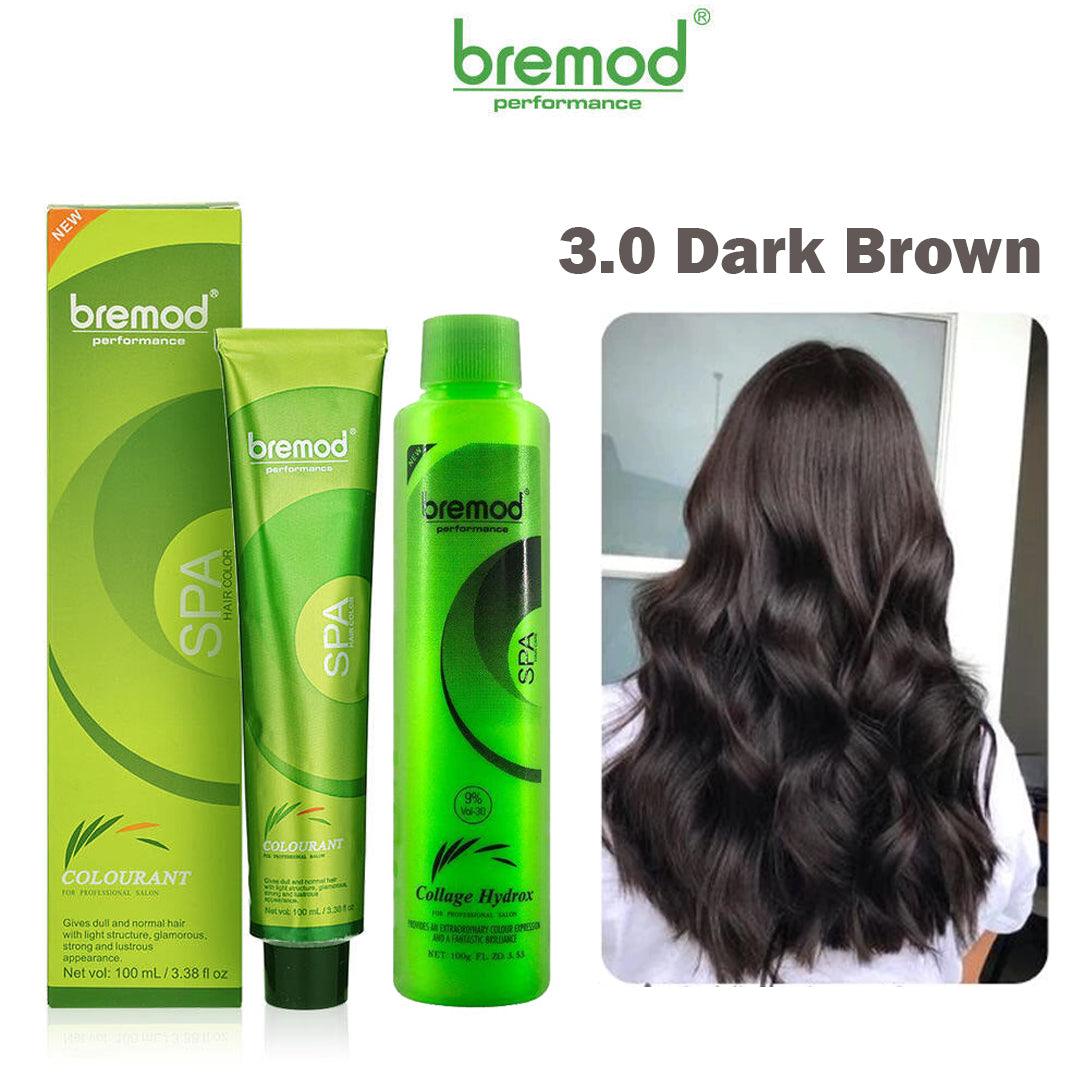 Bremod Performance 3.0 Dark Brown Hair Color With Oxidizer - 100ml+100g