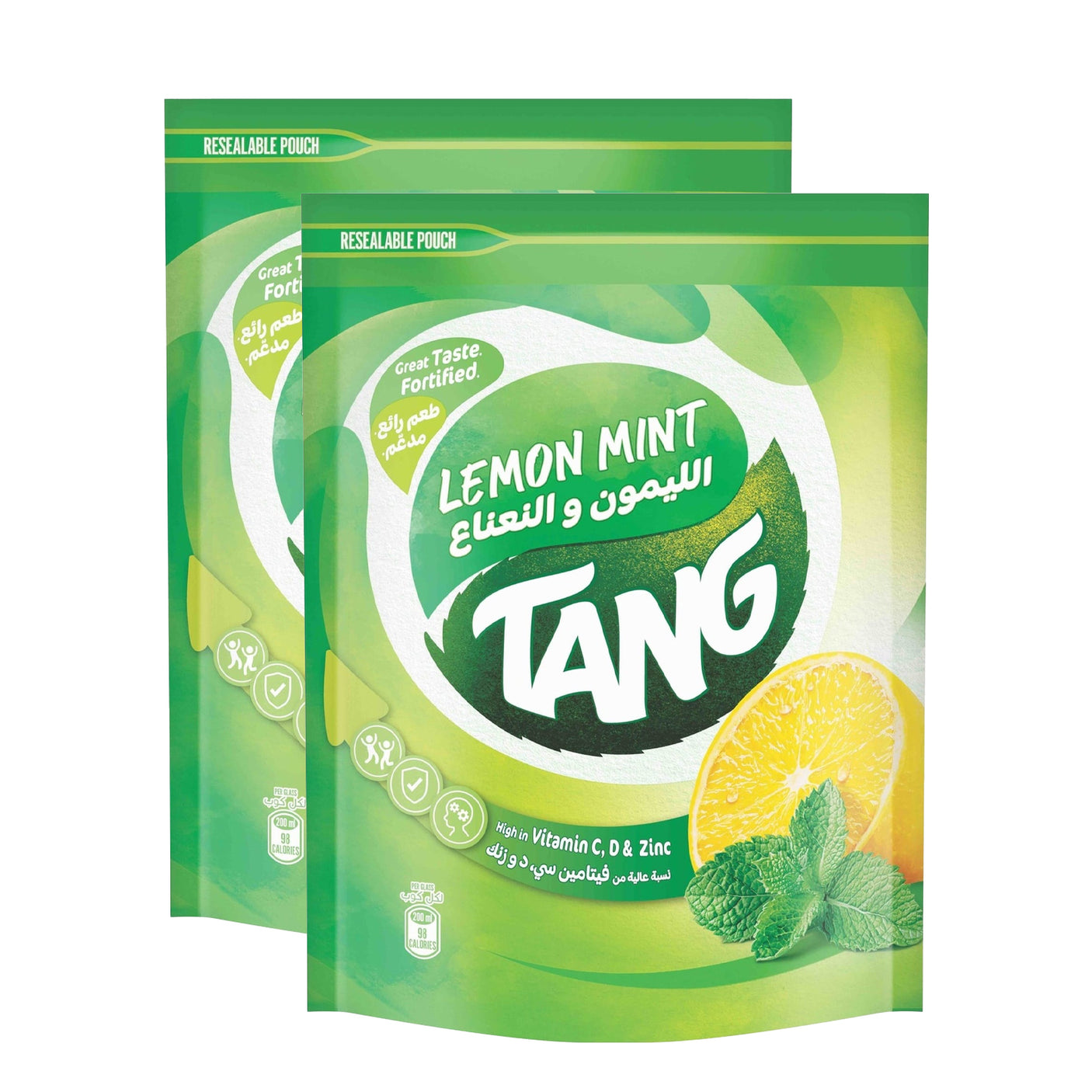 Tang Lemon Mint Flavoured Instant Powdered Drink - 375g × 2 Pcs (Offer)