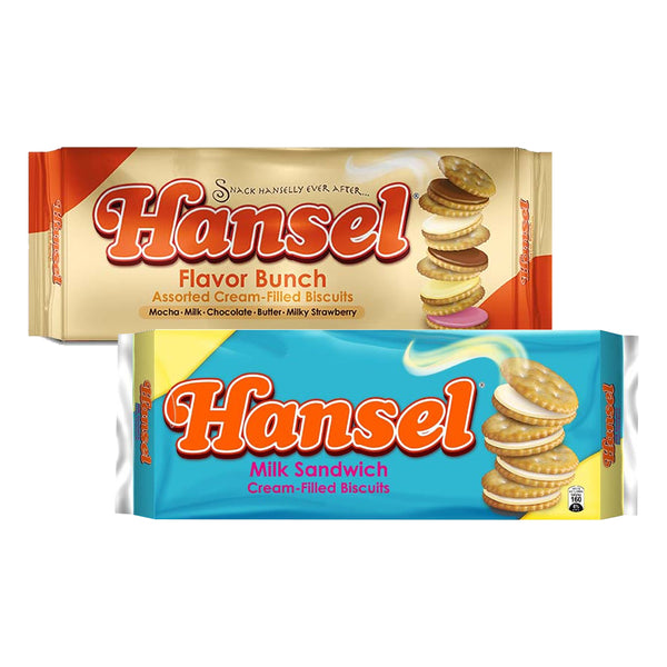 Hansel Flavor Bunch & Milk Sandwich Cream Biscuits - 310g × 2 Pcs (Promo Pack)