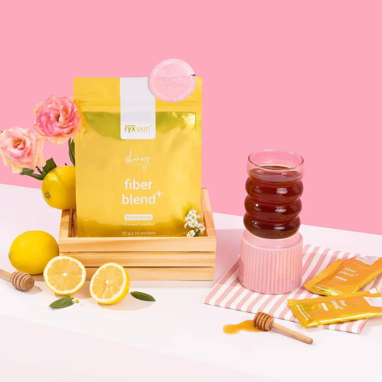 Ryx Skin Fiber Blend+ Honey Lemon Juice Mix - 20g x 10 Sachets