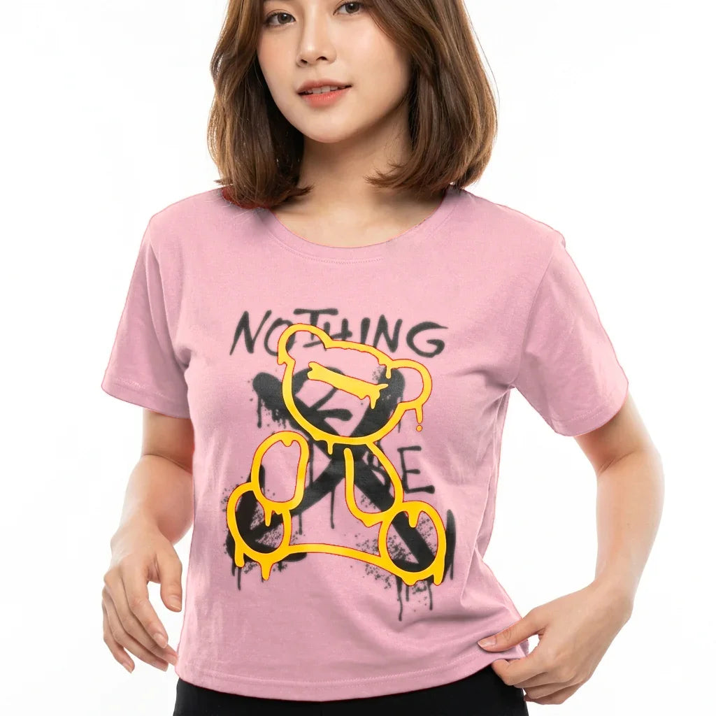 Fashion Teddy Bear Print Women's T-Shirt #1028