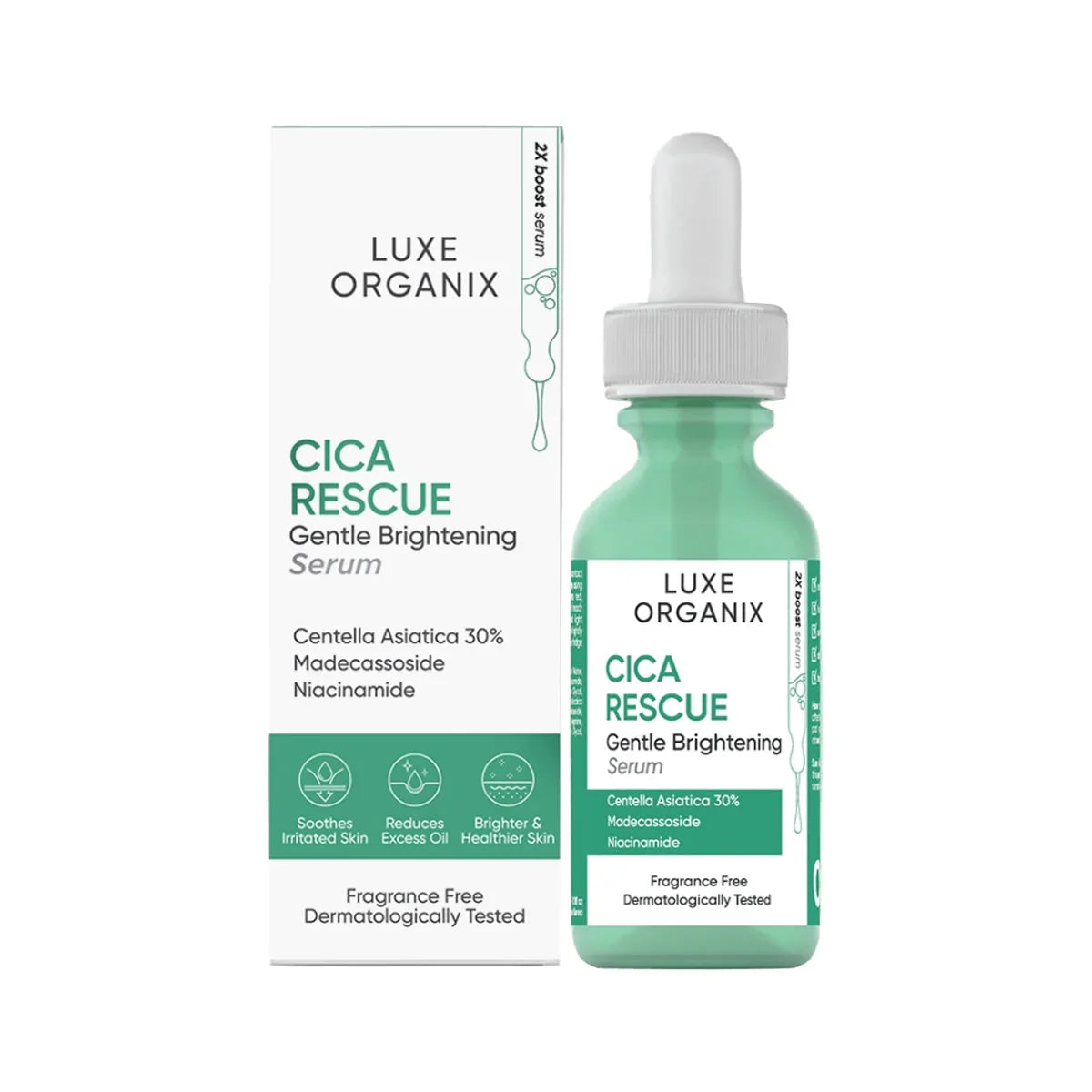 Luxe Organix Cica Rescue Gentle Brightening Serum - 30ml