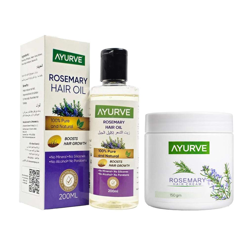 Ayurve Rosemary Hair Oil + Hair Cream - 150g + 100ml (Combo Pack)