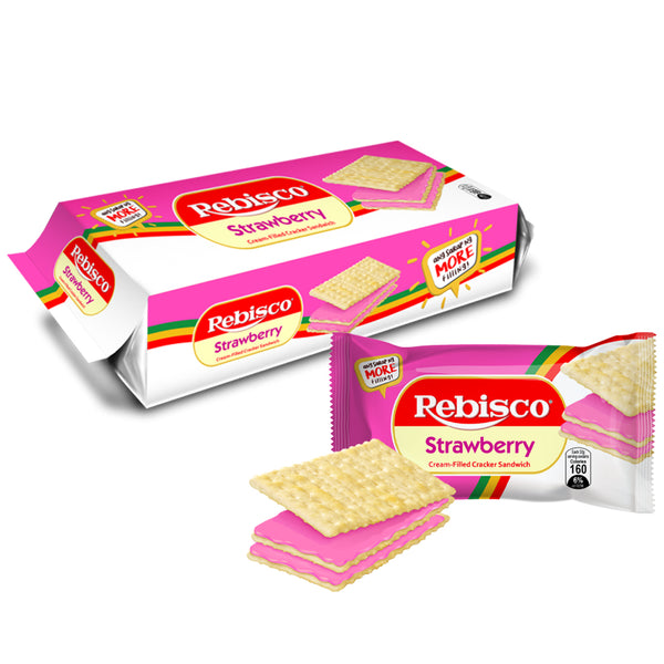 Rebisco Strawberry Filled Cracker Sandwich - 10 x 32g (320g)