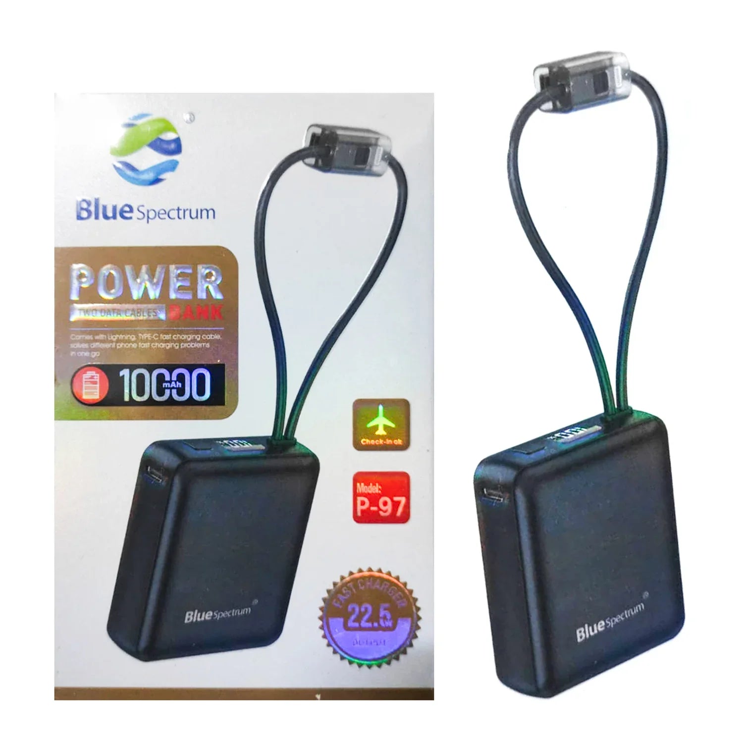 Blue Spectrum Smart Chip Power Bank 10000mAh P-97