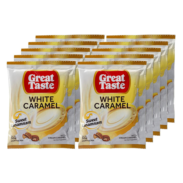 Great Taste White Caramel Coffee Mix 10 x 30gm - 300 gm