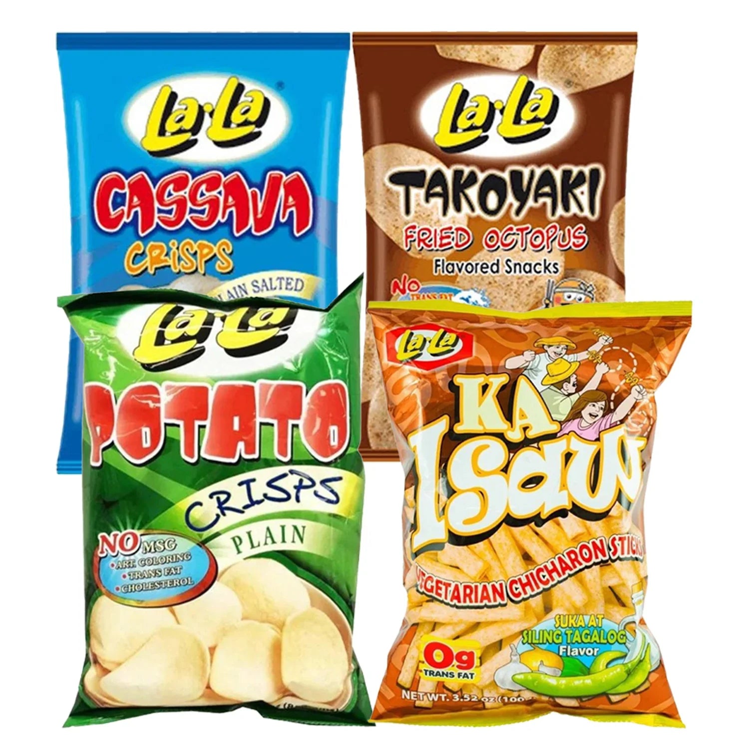 La La Assorted Flavored Snacks - 85g × 4Pcs (Offer)