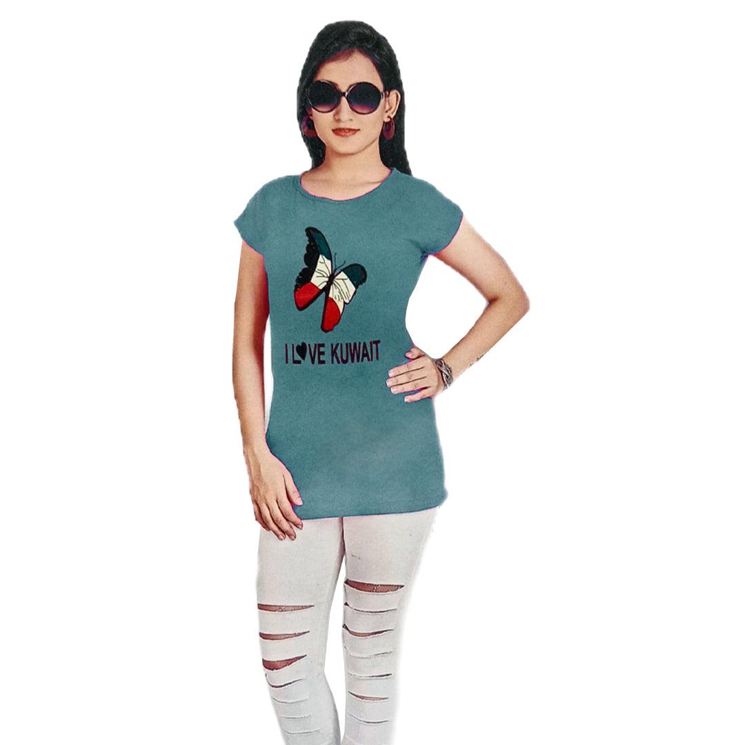 Miss World I Love Kuwait Women T-Shirt #1026