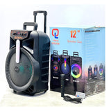 QL 2000W Stereo Wireless Portable Speaker 12" With Mic QL-1204