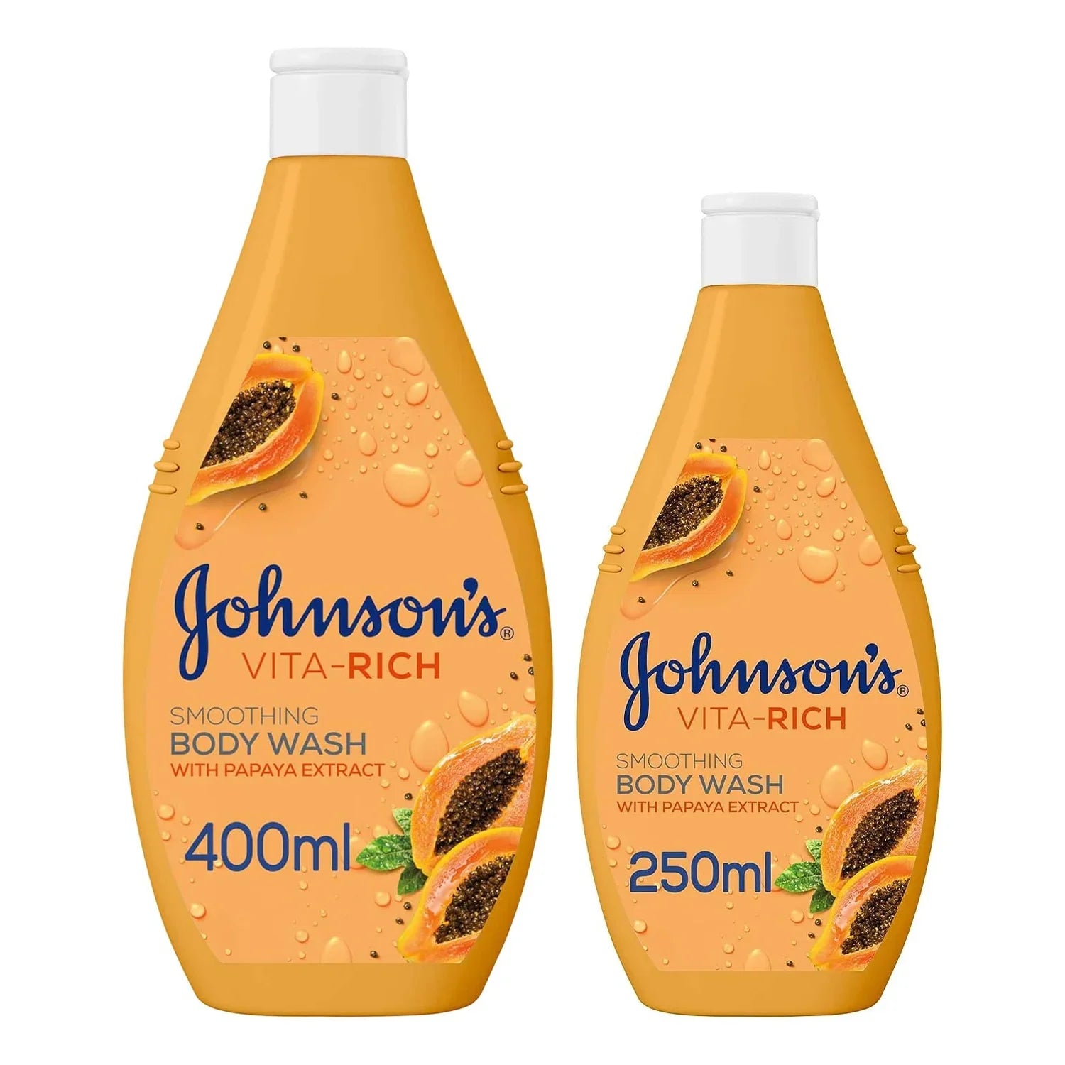 Johnson's Vita Rich Body Wash With Papaya Extract - 400ml+250ml