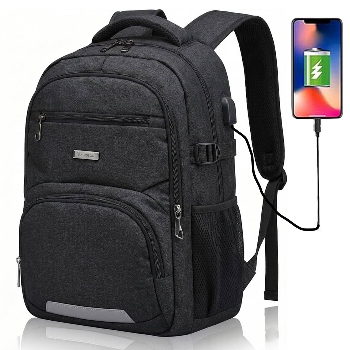 High Quality Laptop Backpack With USB Charging Port - 376#