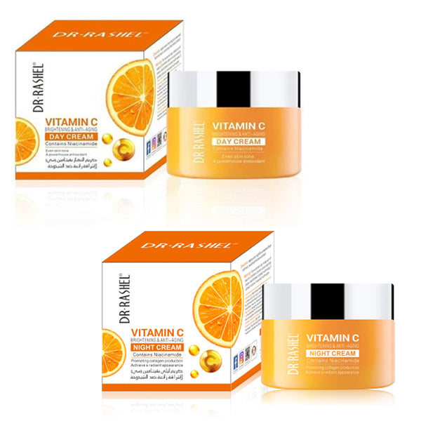 Dr.Rashel Vitamin C Brightening & Anti-Aging Day + Night Cream - 50g×2Pcs (Offer)