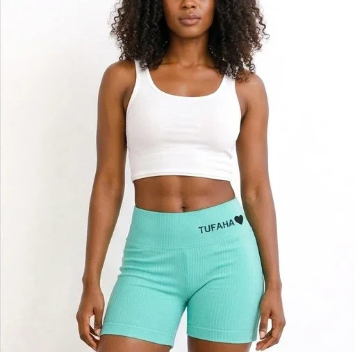 Tufaha Women's Seamless Sports Shorts - 8804#