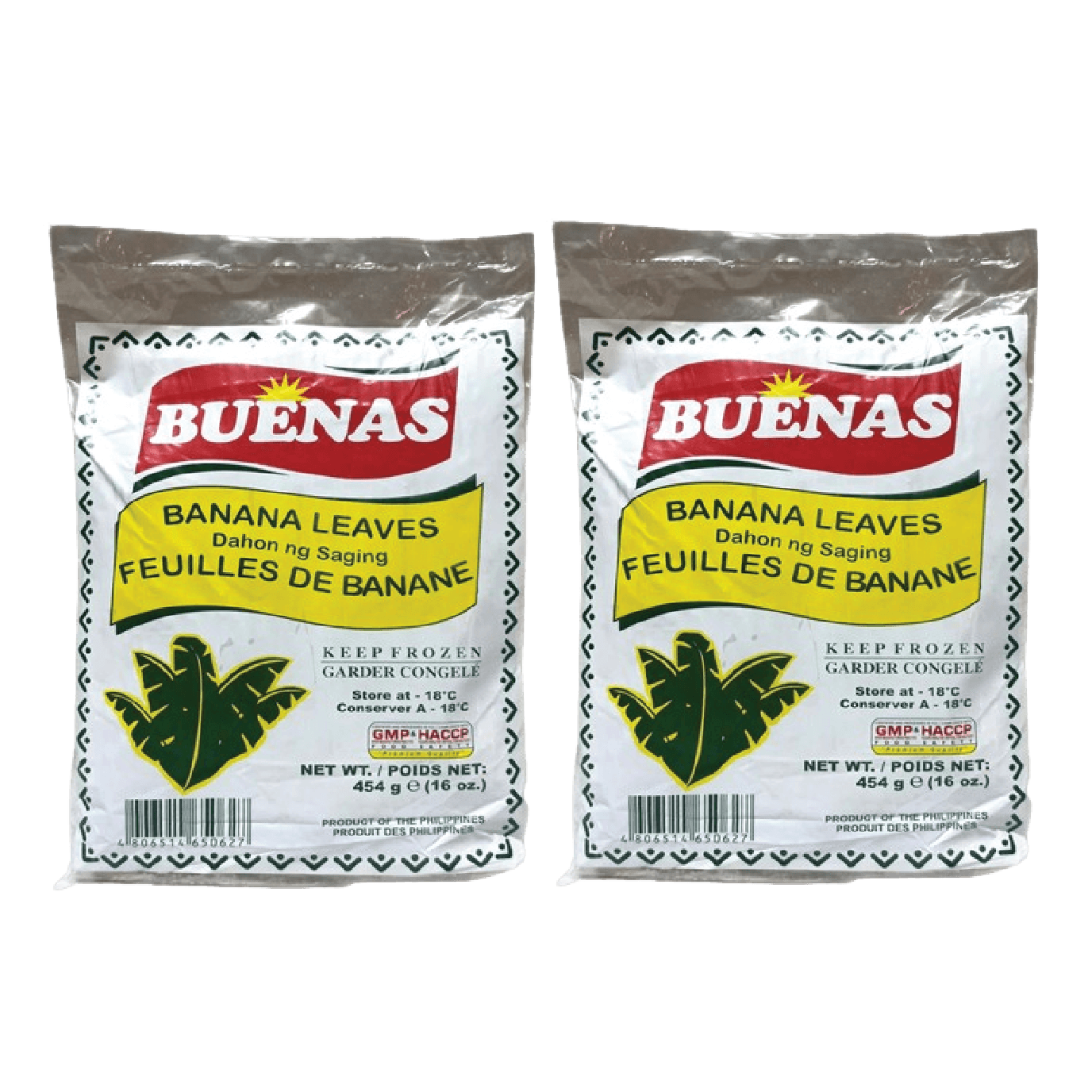 Banana Leaves Buenas 454g - Frozen × 2 Pcs