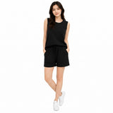 Two-Piece Sleeveless Tank Top and Shorts Loungewear Set