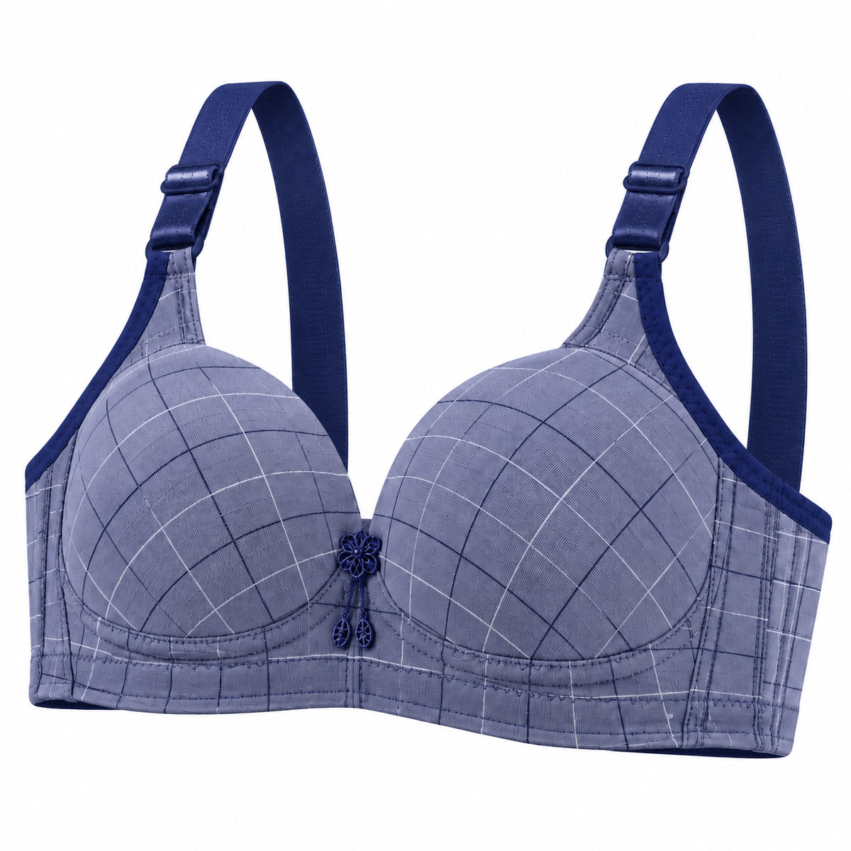 Women’s Stylish Checked Bra with Adjustable Straps - 2205