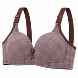 Women’s Stylish Checked Bra with Adjustable Straps - 2205