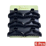 Fashion Transparent Color Hair Claw Clips - 6 Pcs (C09)