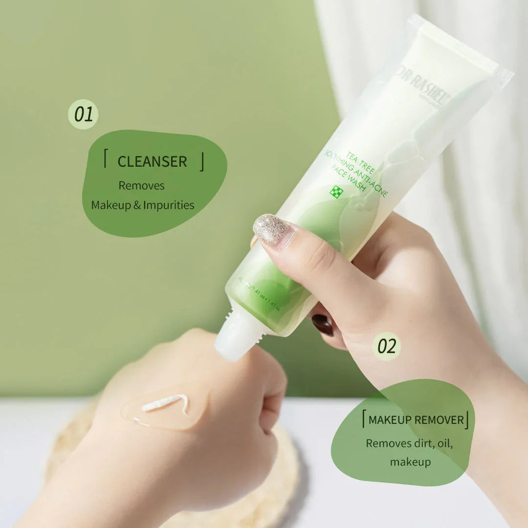 Dr.Rashel Double Tube Tea Tree Soothing Face Wash - 40g+40g