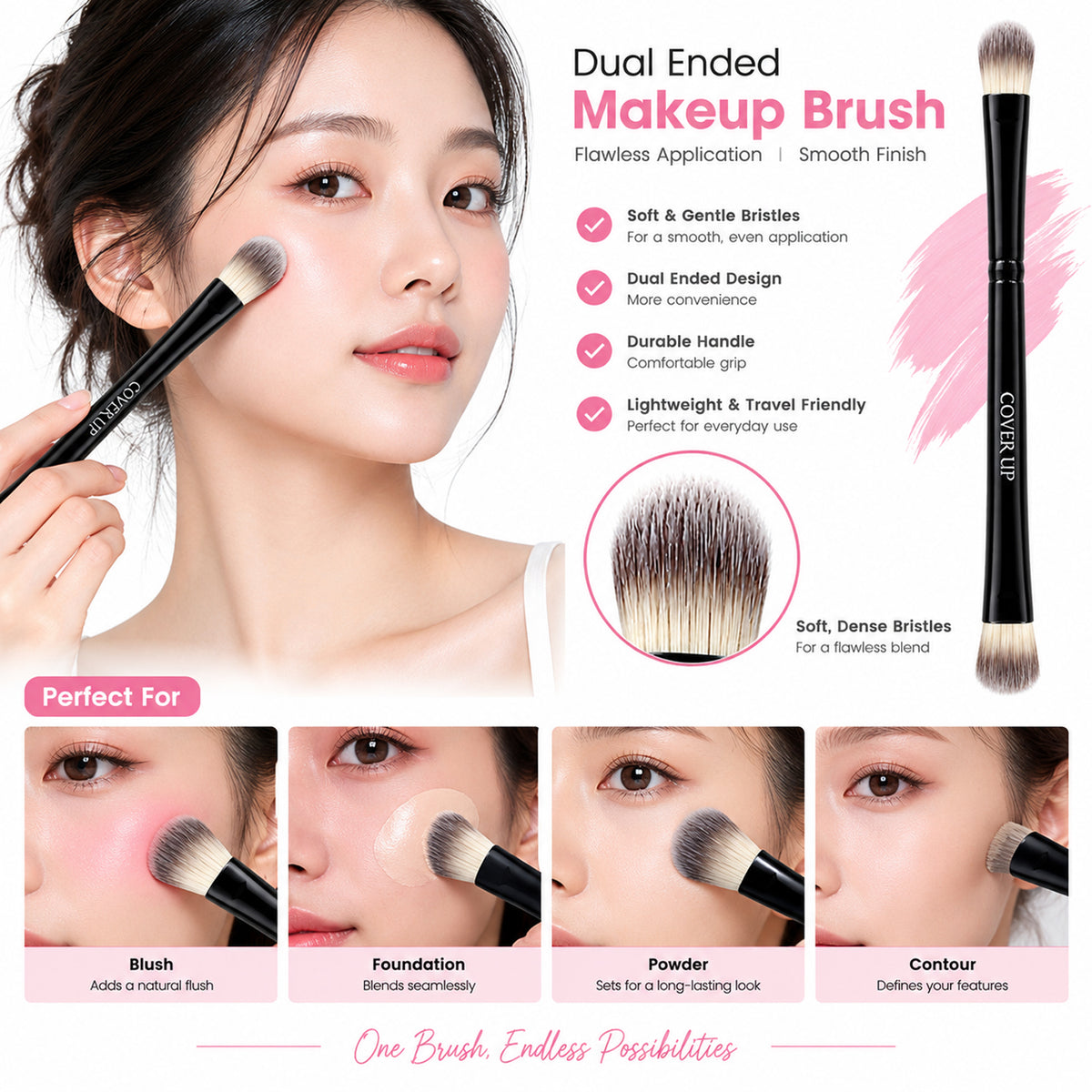 Cover Up Dual - Ended Makeup Brush - CU112