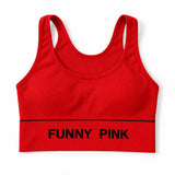 Funny Pink Women's Fancy Camisole Crop Top Sports Bra - FP274