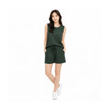 Two-Piece Sleeveless Tank Top and Shorts Loungewear Set