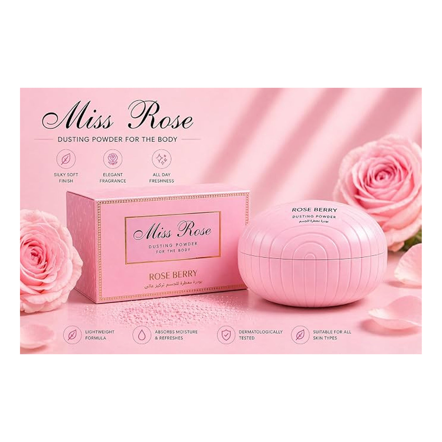 Miss Rose Dusting Powder For The Body - RB-DP0939