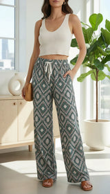 Women's High-Waist Stylish Wide Leg Pants #4241