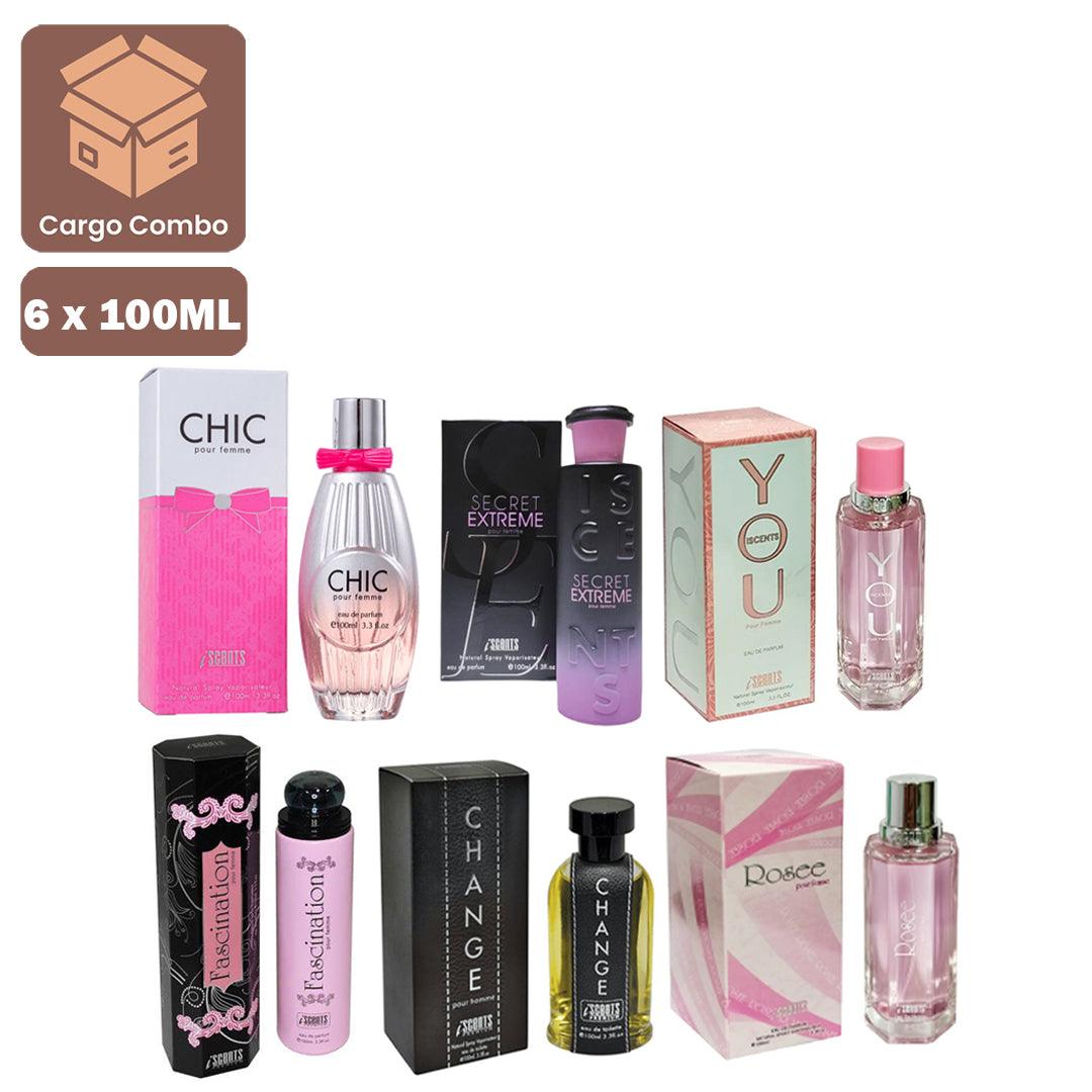 Popular Women Perfumes 100ml × 6 Pcs (PR-62)