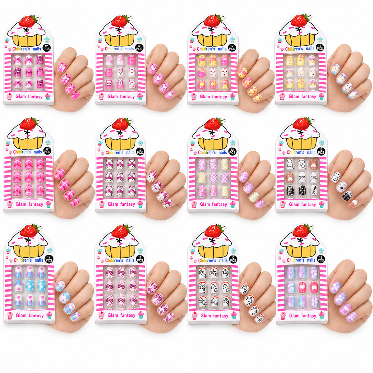 Sweet Pop Nail Art Set For Kids 12 Pack - 3003