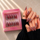 أظافر "بينك كي" (Pink Key) الفاخرة الجاهزة للتركيب #01 - PK24091 (12 قطعة)