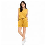Two-Piece Sleeveless Tank Top and Shorts Loungewear Set
