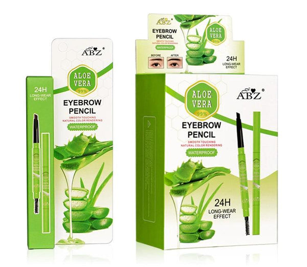 Abz Aloevera Waterproof Eyebrow Brush and Eyebrow Pencil (Brown) No 3 - Pinoyhyper
