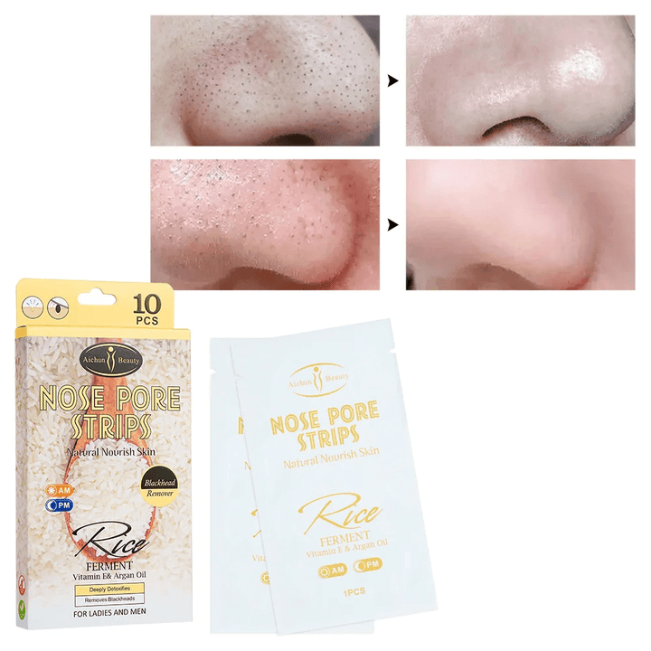 Aichun Beauty Nose Pore Rice Strips - 10Pcs - Pinoyhyper