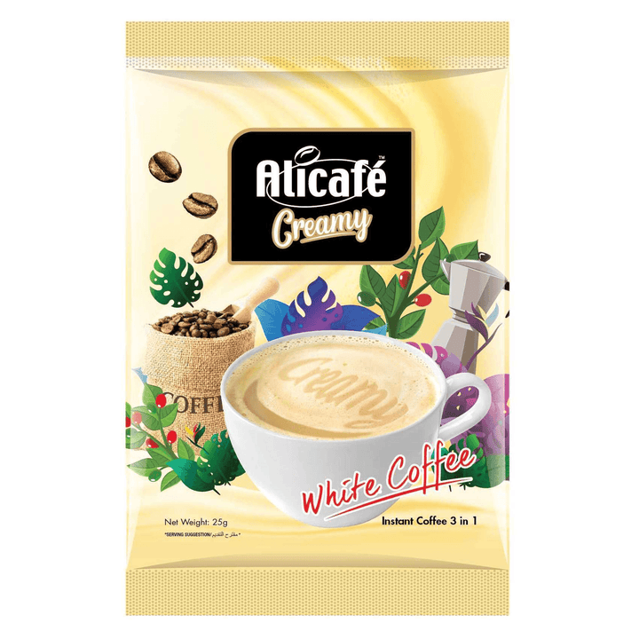 Alicafe Creamy White Coffee 3-in-1 Instant Coffee - 25g x 10 Sachets - Pinoyhyper