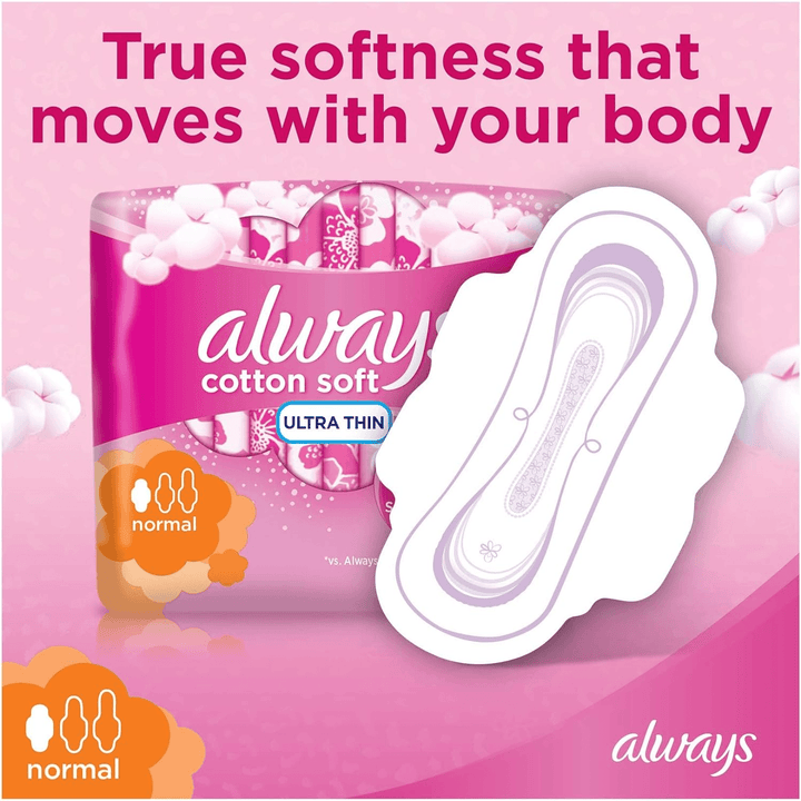 Always Cottony Soft Ultra Thin Normal Sanitary Pads - 20 Pcs - Pinoyhyper