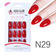 Aqua Glam Nails - Ready to Stick (N Series) - 24 Pcs - Pinoyhyper