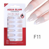 Aqua Glam Nails - Stick On Nails (F Series) - 24 Pcs - F11 - Pinoyhyper