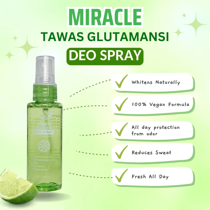 Beauty Obsession Miracle Tawas Glutamansi Deo Spray - 60ml - Pinoyhyper