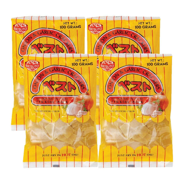 Besuto Onion & Garlic Crackers Uncooked - 100g (3+1) Offer - Pinoyhyper