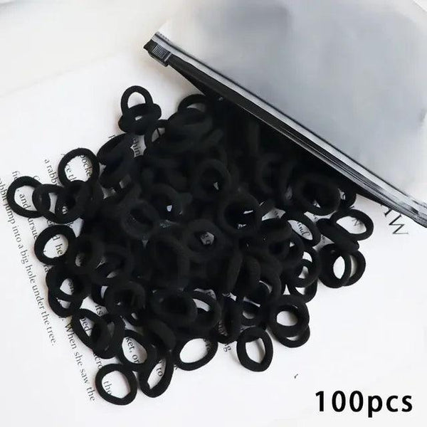 Black Elastic Hair Bands 100pcs - (5521254) - Pinoyhyper