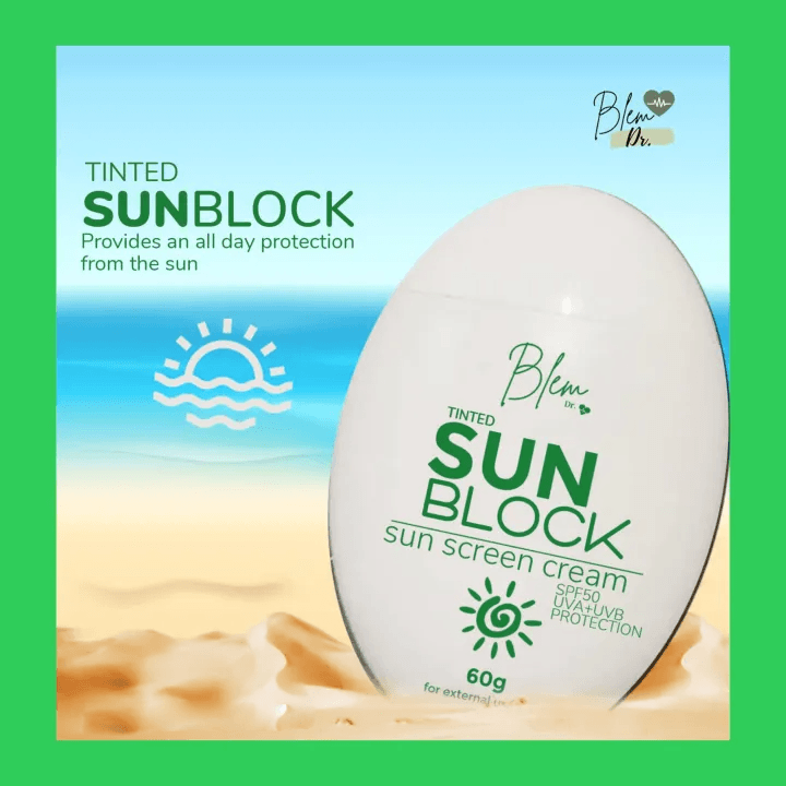 Blem Dr Tinted Sunblock Sun Screen SPF 50 - 60g - Pinoyhyper