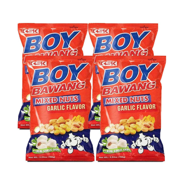 Boy Bawang Mixed Nuts Garlic Flavor - 100g (3+1) Offer - Pinoyhyper