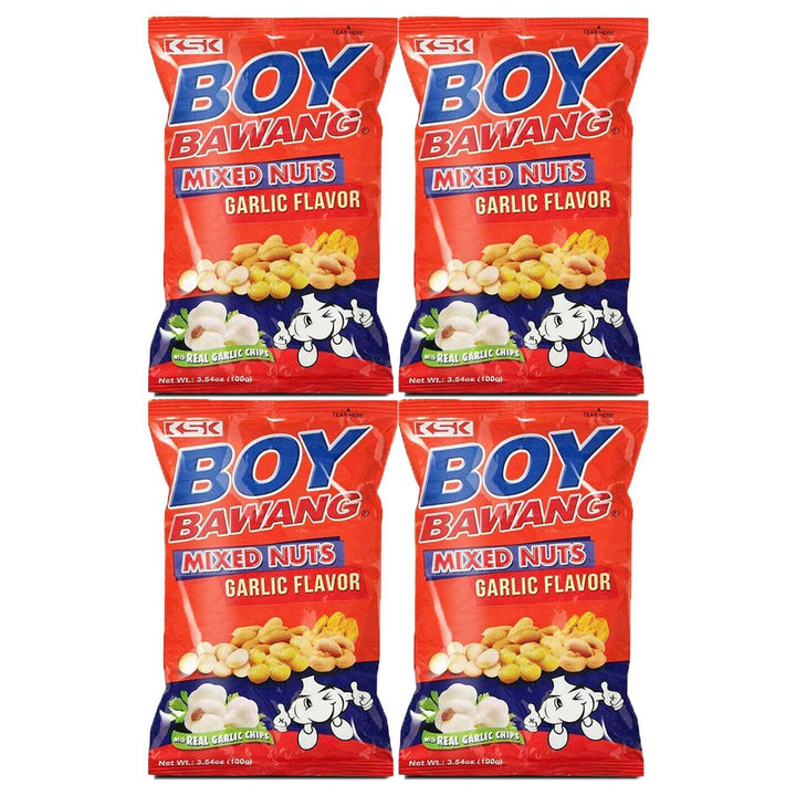 Boy Bawang Mixed Nuts Garlic Flavor - 100g (3+1) Offer - Pinoyhyper